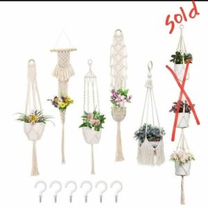 Handmade macrame boho plant hangers